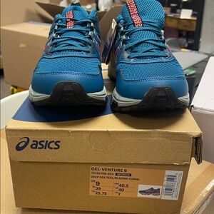 Asics Gel-Venture 9 Teal and Coral Women's Shoes